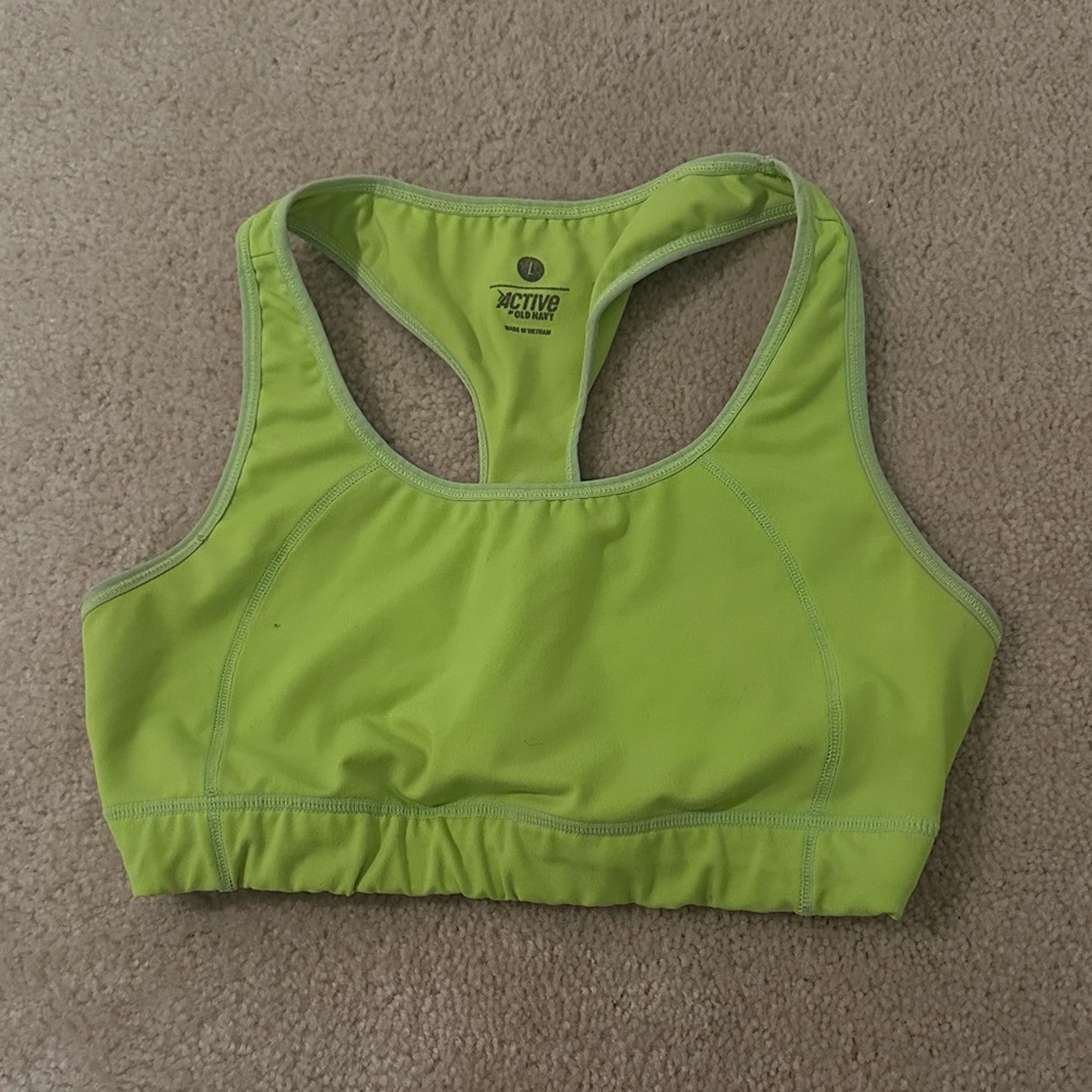Neon yellow/Green Old Navy Active sports bra.